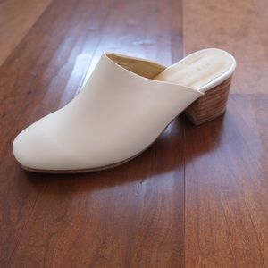 Anthropologie Nisolo All-Day Heeled Mules, Ivory, Size 9